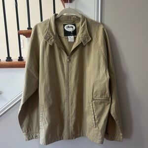 Stussy Vintage Harrington Beige Jacket Size XL